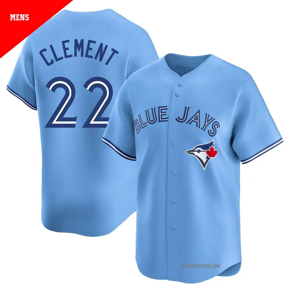 ブルージェイズ BLUE JAYS Majestic ユニフォーム Youth Youth #22 Ernie Clement Toronto Blue Jays Blue Limited Powder