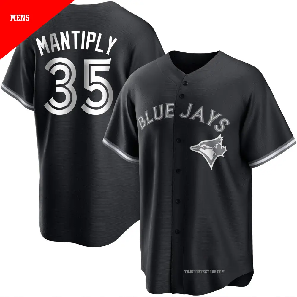 Men's ＃35 Joe Mantiply Toronto Blue Jays Black/White Replica Jersey