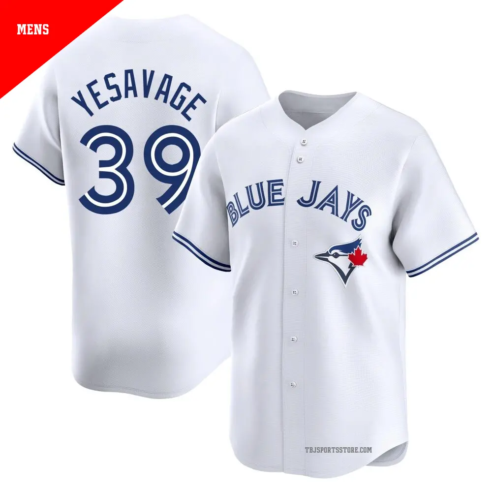 Men's #39 Trey Yesavage Toronto Blue Jays White Limited Home Jersey