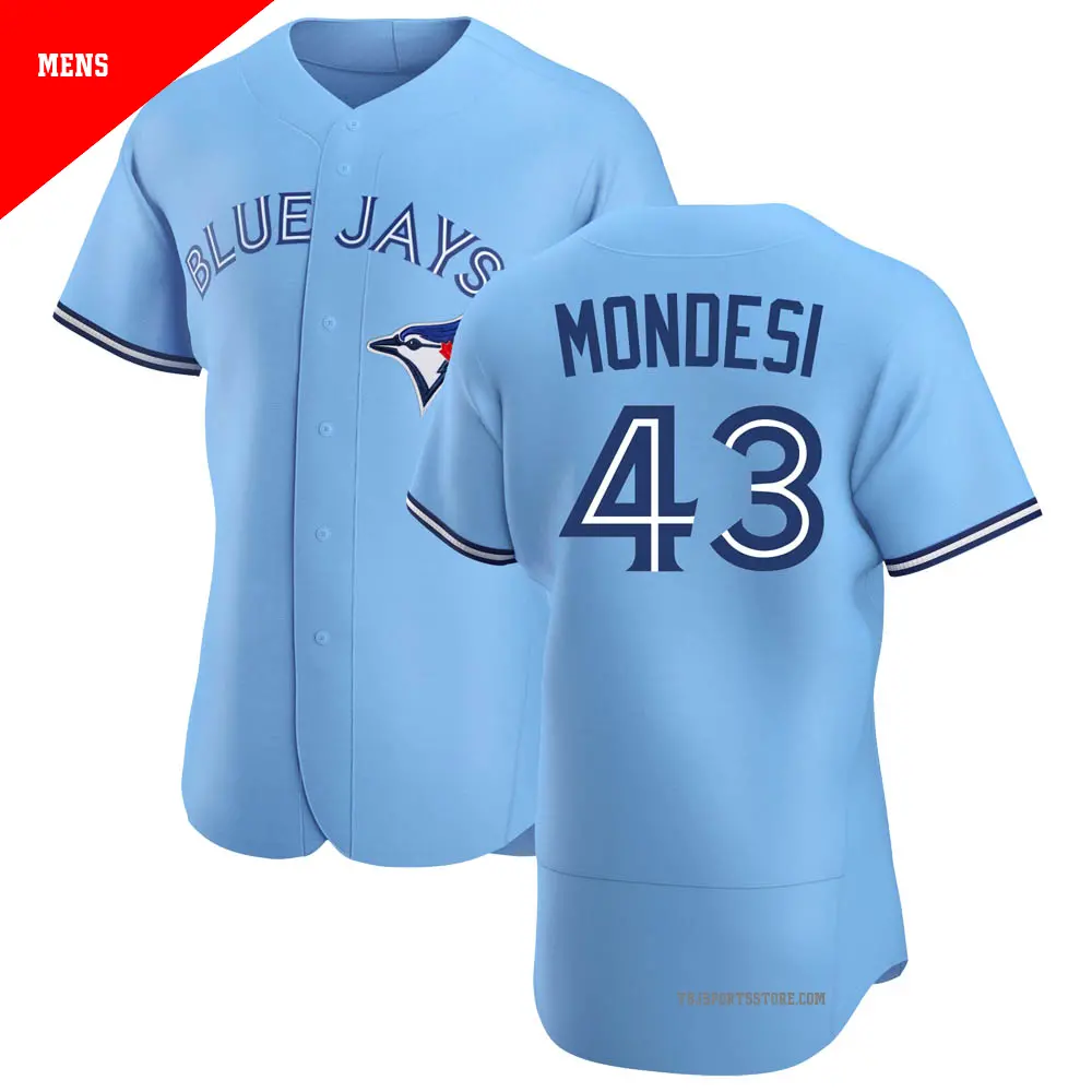 Men's ＃43 Raul Mondesi Toronto Blue Jays Blue Authentic Powder Alternate Jersey