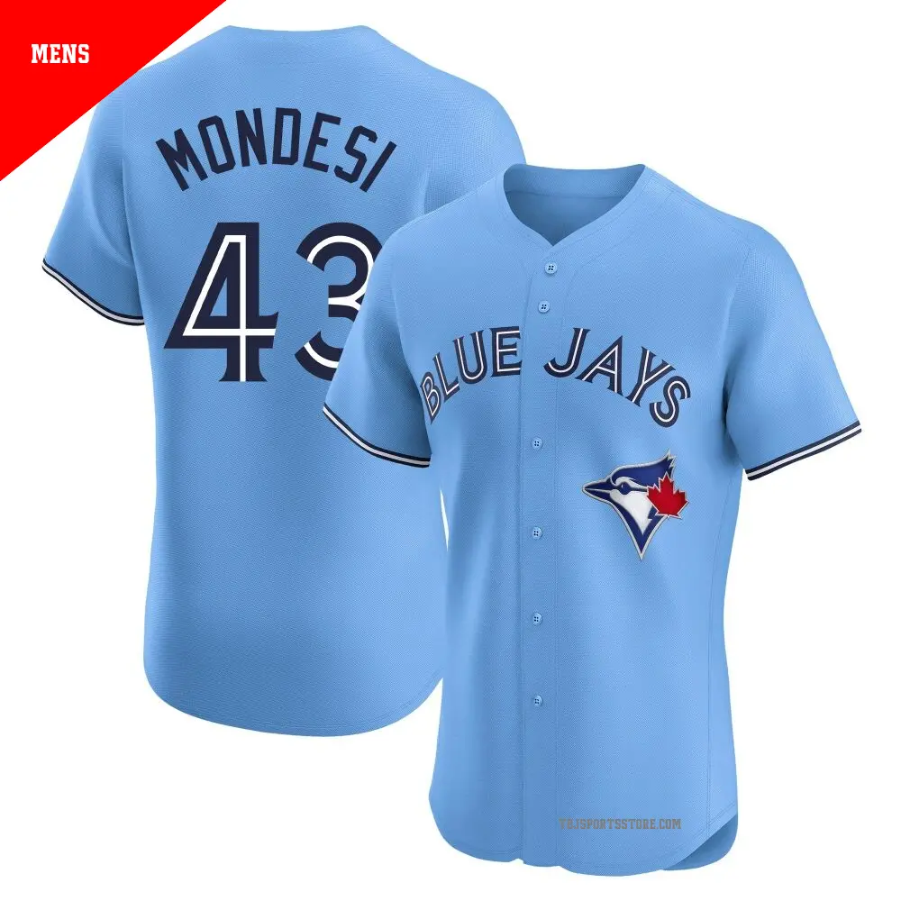 Men's ＃43 Raul Mondesi Toronto Blue Jays Blue Elite Powder Alternate Jersey