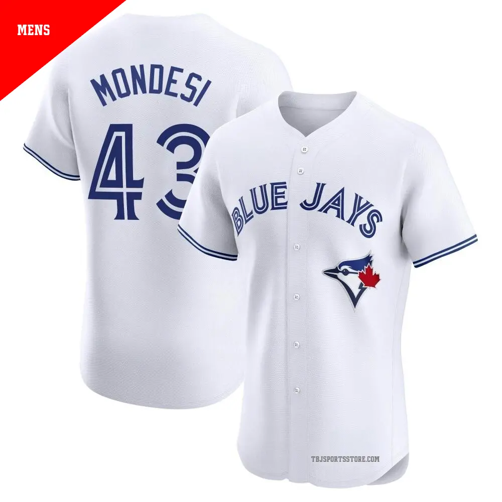 Men's ＃43 Raul Mondesi Toronto Blue Jays White Elite Home Jersey