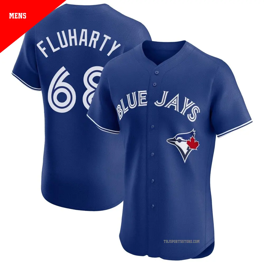 Men's ＃68 Mason Fluharty Toronto Blue Jays Royal Elite Alternate Jersey