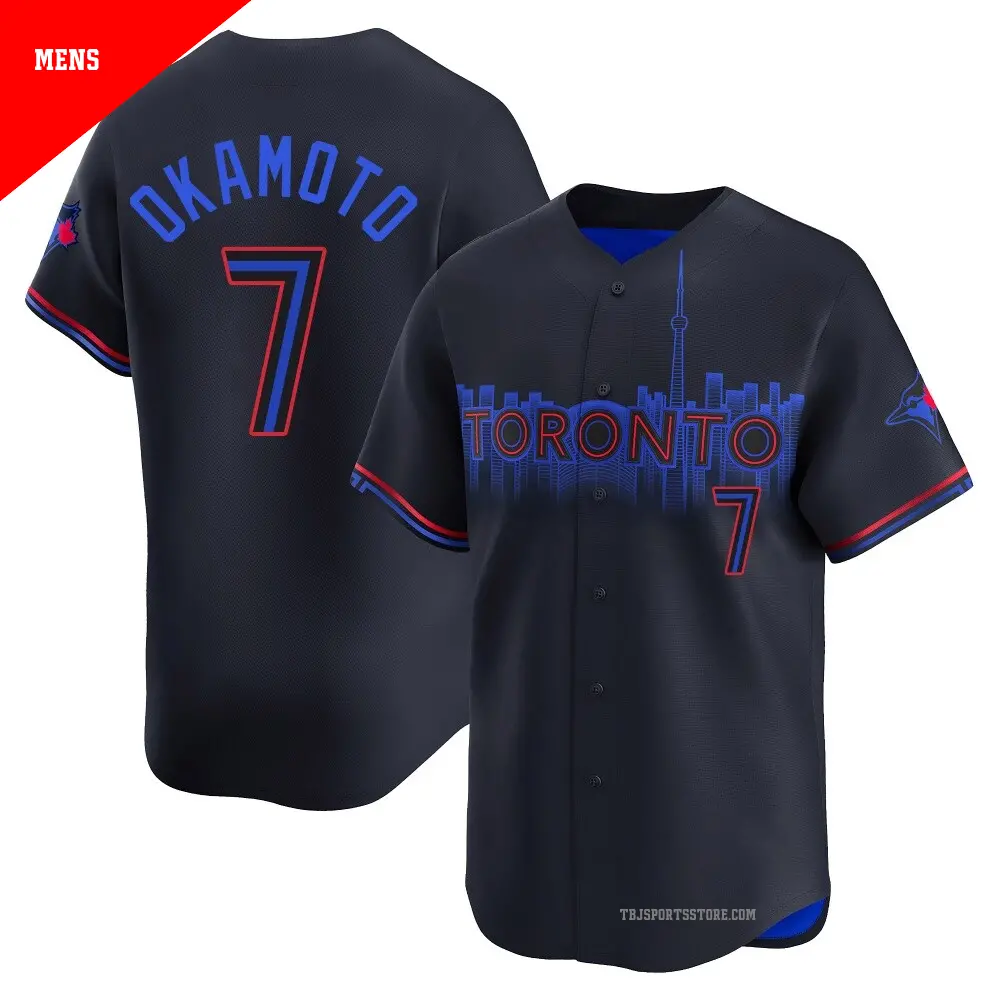Men's #7 Kazuma Okamoto Toronto Blue Jays Gray Elite Road Jersey