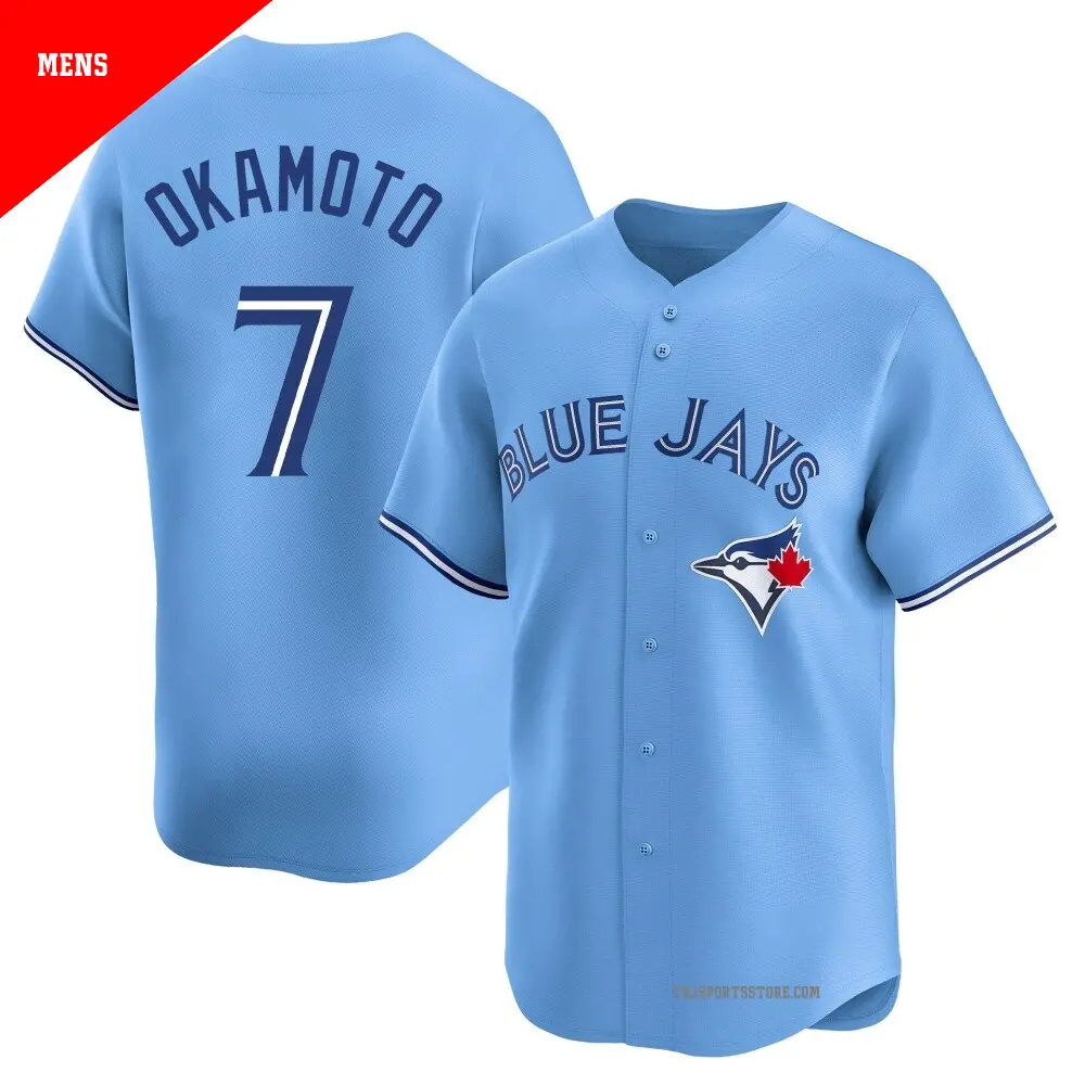 Men's #7 Kazuma Okamoto Toronto Blue Jays Gray Elite Road Jersey