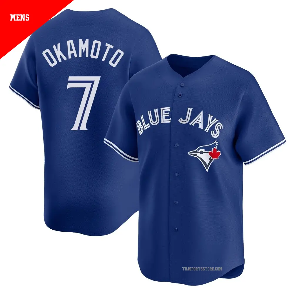 Men's #7 Kazuma Okamoto Toronto Blue Jays Gray Elite Road Jersey