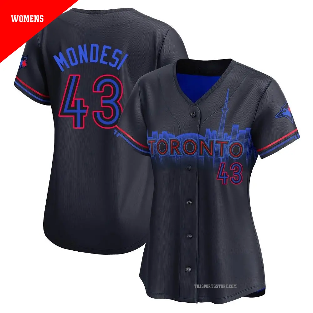 Women's ＃43 Raul Mondesi Toronto Blue Jays Black Limited 2024 City Connect Jersey