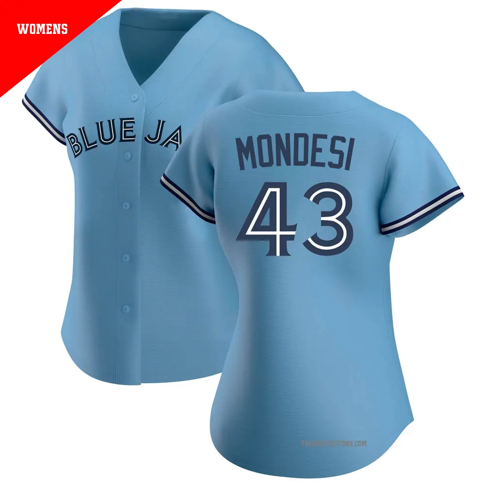 Women's ＃43 Raul Mondesi Toronto Blue Jays Blue Replica Jersey