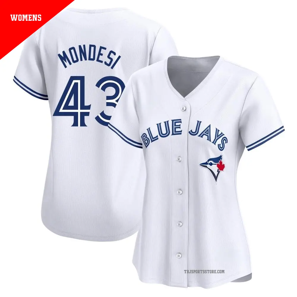 Women's ＃43 Raul Mondesi Toronto Blue Jays White Limited Home Jersey