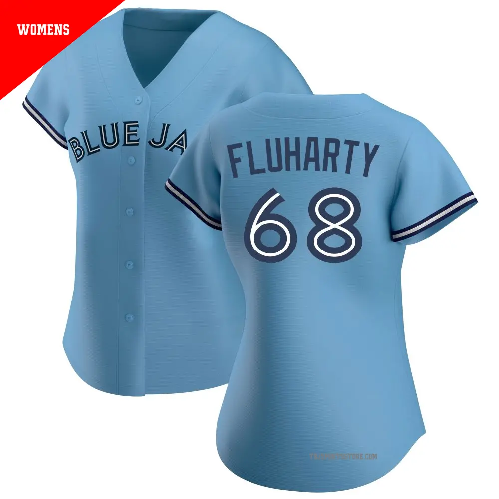 Women's ＃68 Mason Fluharty Toronto Blue Jays Blue Authentic Jersey
