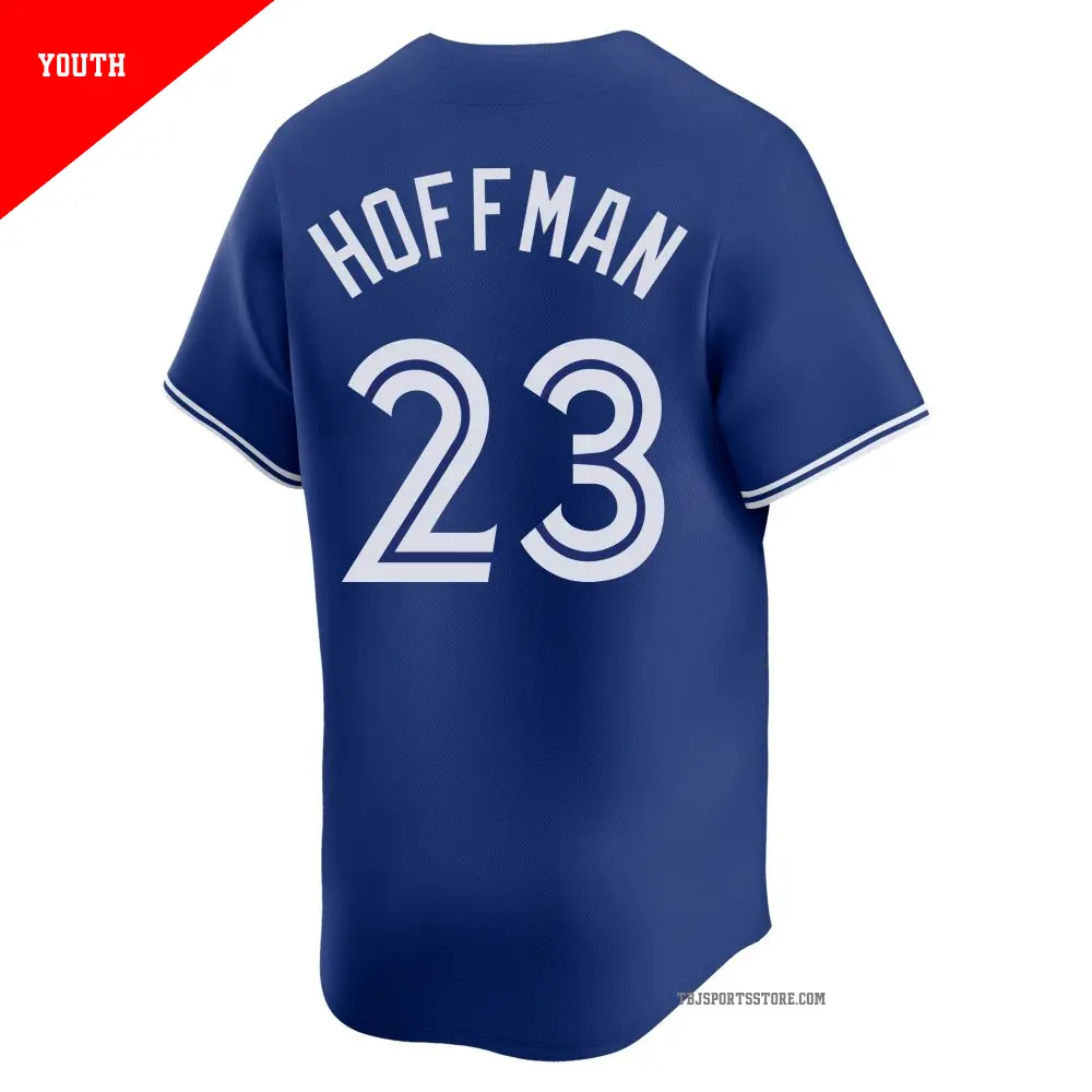 Youth #23 Jeff Hoffman Toronto Blue Jays Royal Limited Alternate