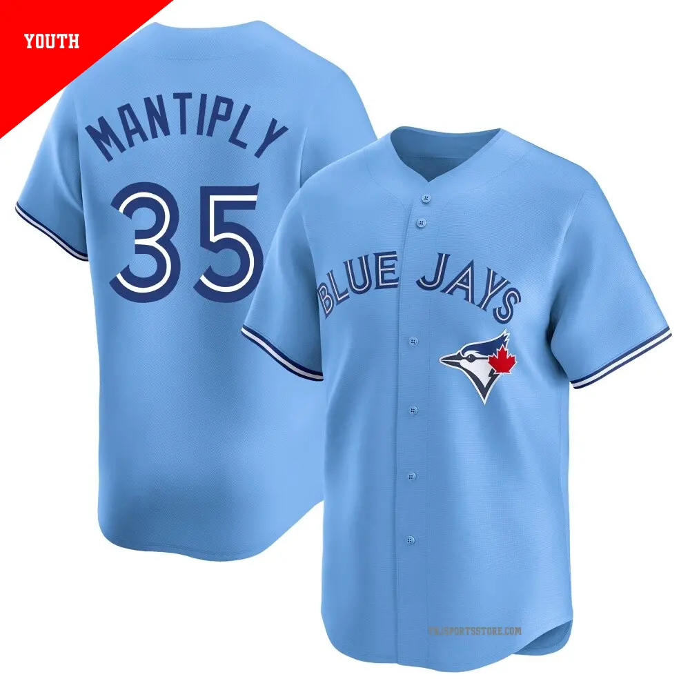 Youth ＃35 Joe Mantiply Toronto Blue Jays Blue Limited Powder Alternate Jersey