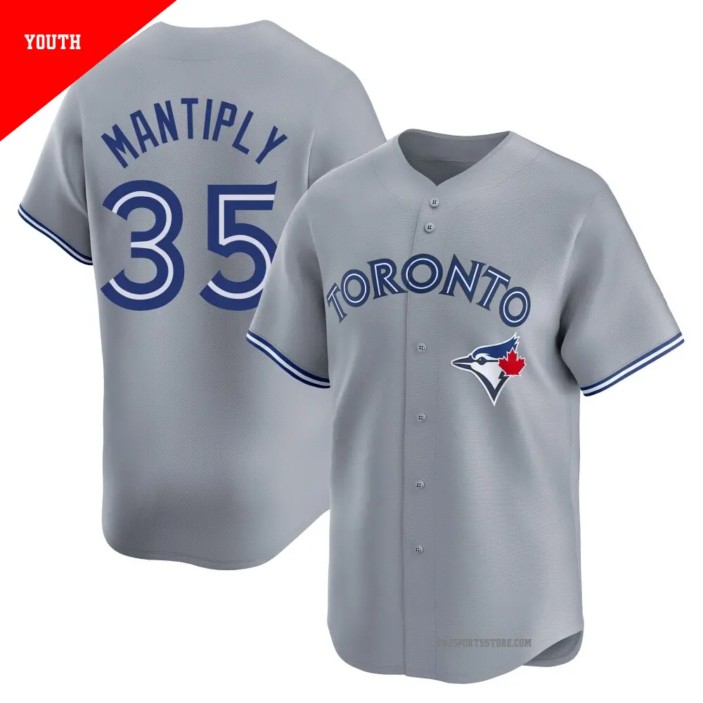 Youth ＃35 Joe Mantiply Toronto Blue Jays Gray Limited Away Jersey